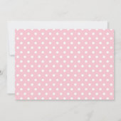 Rosa Blumentaufe 1. Geburtstag Party Foto Einladung (Rückseite)