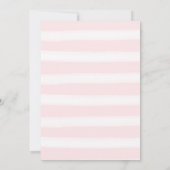 Rosa Blumentaufe Aquarell Blumentaufen Einladung (Rückseite)