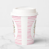 Rosa Blumentaufen Pappbecher (Links)