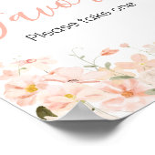 Rosa Blumentee für zwei Kinderduschfavoriten Poster (Ecke)