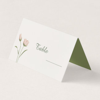 Rosa Blumentisch-Platzkarten zum Hochzeitstag