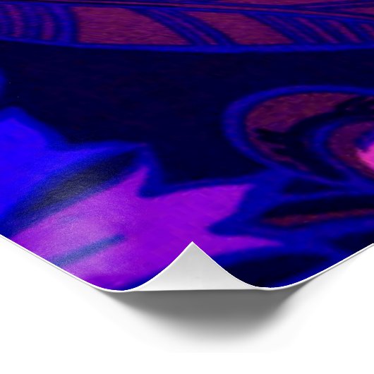 Rosa Blumenüberflutung Poster (Ecke)