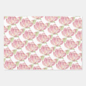 Rosa Blumenumhüllungspapier Set 3 Geschenkpapier Set (Vorderseite 2)