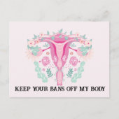 Rosa Blumenuterus Behielt mir die Bans ab Postkarte (Vorderseite)