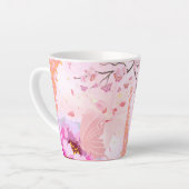 Rosa Blumenvase Tasse (Linke Ecke)