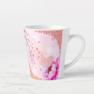 Rosa Blumenvase Tasse