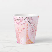 Rosa Blumenvase Tasse (Vorderseite)