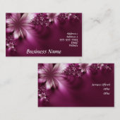 rosa BlumenVisitenkarte Visitenkarte (Vorne/Hinten)