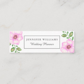 Rosa BlumenVisitenkarten Mini Visitenkarte