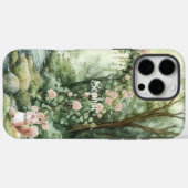 Rosa Blumenwald Eichhörnchen Case-Mate iPhone Hülle (Rückseite (Horizontal))