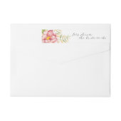 Rosa Blumenwatercolor-Brautparty (Rückseite)