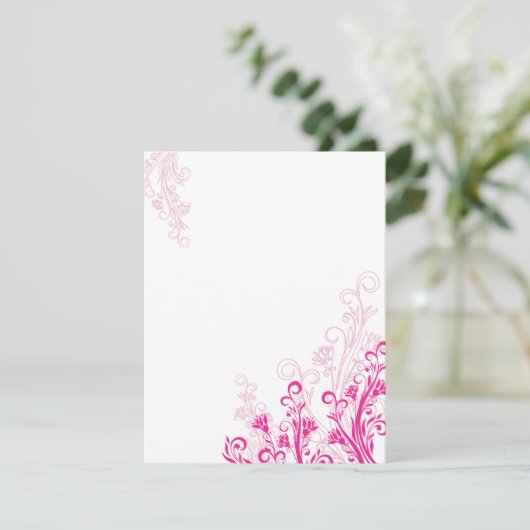 Rosa Blumenwirbel (weiß) (Stehend Vorderseite)