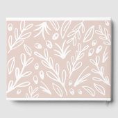 Rosa Blumenwünsche für Baby Gästebuch (Rückseite)