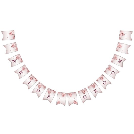 Rosa Blumenzackenflagge Wimpelkette (Alle)