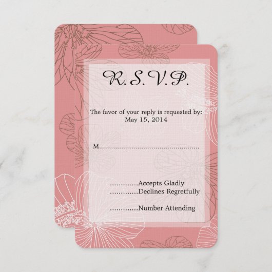 Rosa Blumenzange RSVP (Vorne/Hinten)