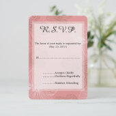 Rosa Blumenzange RSVP Karte (Stehend Vorderseite)
