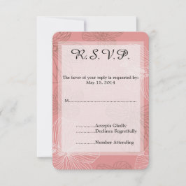 Rosa Blumenzange RSVP Karte