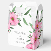 Rosa Blumenzange Weiß Geschenkschachtel (Geöffnet)