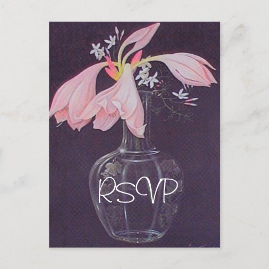 Rosa Blumenzelt Einladung UAWG mit Foto (Vorderseite)