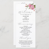 Rosa Blumenzeremonie Programm (Vorne/Hinten)