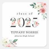 Rosa Blumenzettel, Abschluss Aufkleber (Vorderseite)