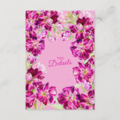 Rosa Blumenzwiebeldetails mit QR-Code Begleitkarte (Vorderseite)