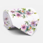 Rosa Blumenzwiebelhochzeit Krawatte (Gerollt)