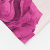 Rosa Blumenzwiebeljubiläum Fleece Blanket (Ecke)