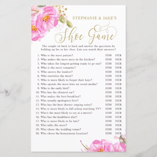 Rosa Blumenzwiebeln oder Paare Duschdusche Spiel (Vorderseite)