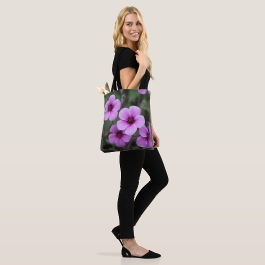 Rosa BlumeTote Beutel Tasche (Am Model)