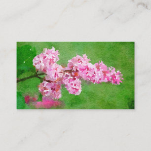 Rosa BlumeWatercolor abstrakt Telefonnummerkarte