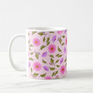 Rosa Blumige Spitzendaisy-Kaffeetasse Kaffeetasse