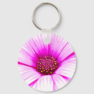 Rosa blumiges Keychain Schlüsselanhänger
