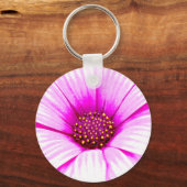 Rosa blumiges Keychain Schlüsselanhänger (Vorderseite)