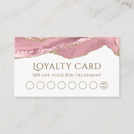 Rosa Blush Agate Loyalty Card Visitenkarte