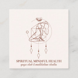 Rosa Blush Beauty Meditation Chakra Yoga Coach Quadratische Visitenkarte