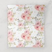 Rosa Blush Bloral Baby Dusche Geburtstag Platzkarte (Innenseite Aufgefaltet)