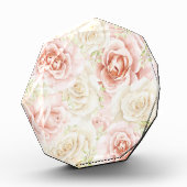 Rosa Blush Bloral Elegantes Foto Block (Links)