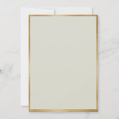 Rosa Blush Bloral Gold Einladung zur Hochzeit (Rückseite)