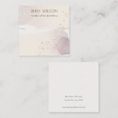 Rosa Blush Blue Bell Bläschen Blumenstanze Nekklam Quadratische Visitenkarte (Vorne/Hinten)