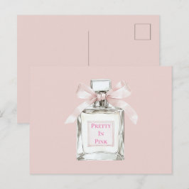 Rosa Blush-Bogen-Duftflasche Postkarte