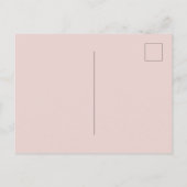 Rosa Blush-Bogen-Duftflasche Postkarte (Rückseite)