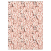 Rosa Blush Champagne Rose Zebra Tischdecke (Vorderseite)