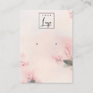 Rosa Blush Cherry Blossom Logo Ohrmarkierung Visitenkarte