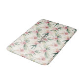 Rosa Blush Cream Orchideen Blumen Badematte (Schrägansicht)