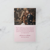 Rosa Blush & Crimson Red Wedding Dankeskarte (Innenseite)