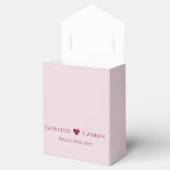 Rosa Blush & Crimson Red Wedding Geschenkschachtel (Geöffnet)