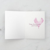 Rosa Blush Daisy Bouquet Karte (Innenseite)