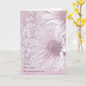 Rosa Blush Daisy Bouquet Karte (Gelbe Blume)