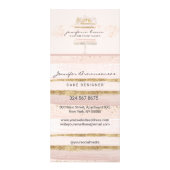 Rosa Blush Elfenbeinkuchen Bäckerei Blumengebäck Werbekarte (Hinten)